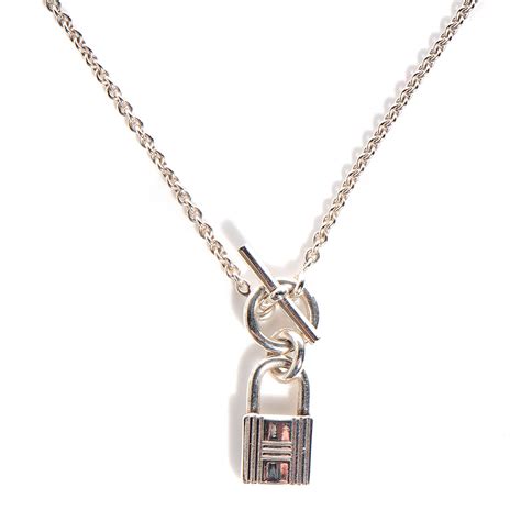 hermes kelly lock necklace